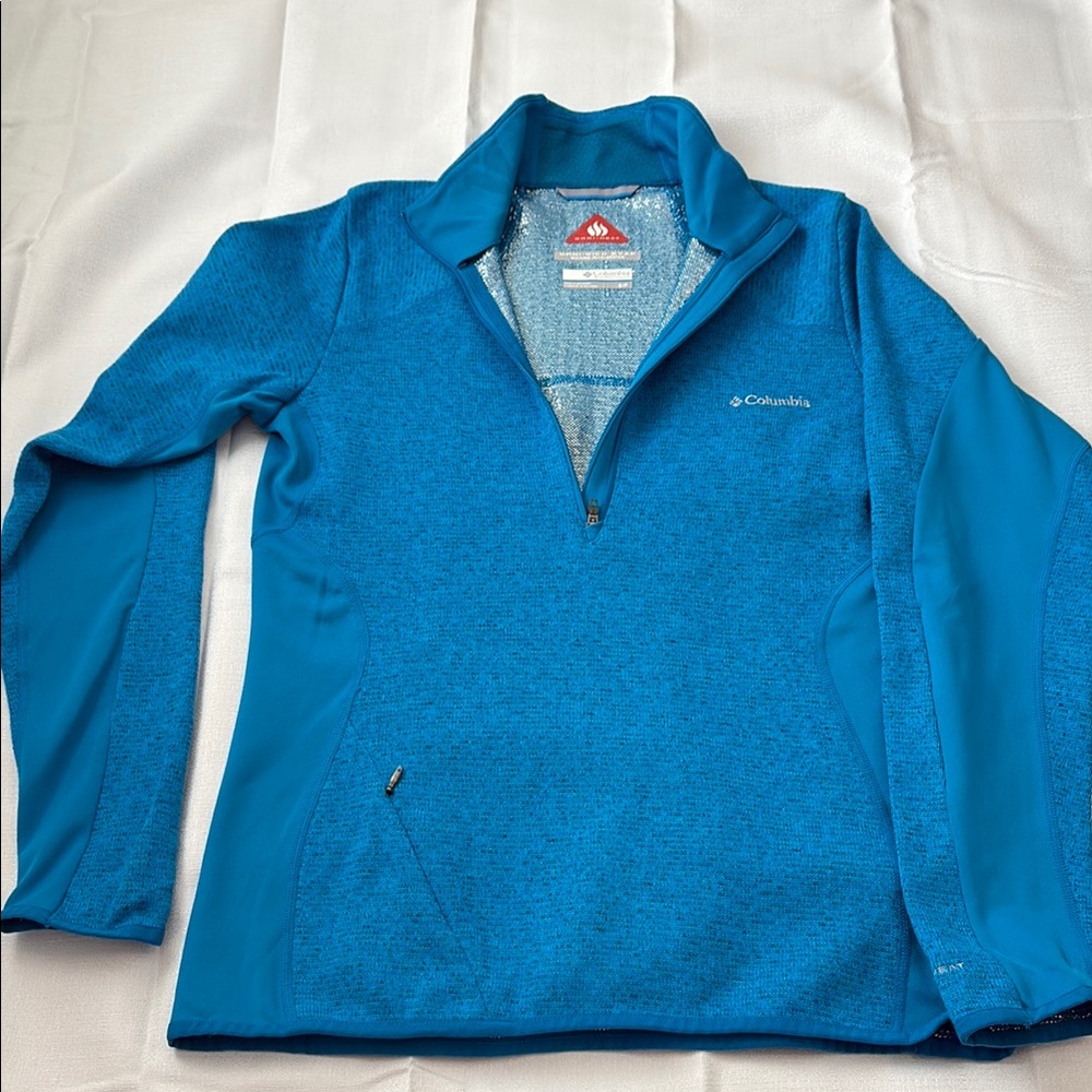 Columbia Teal Omni-Heat  Quarter-Zip Fleece